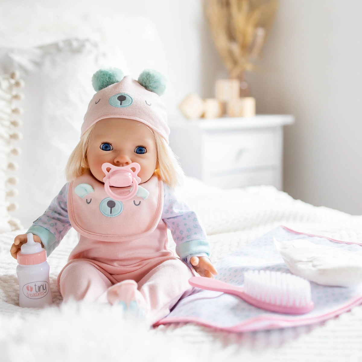 Tiny Treasures Bear Baby Doll Care Set