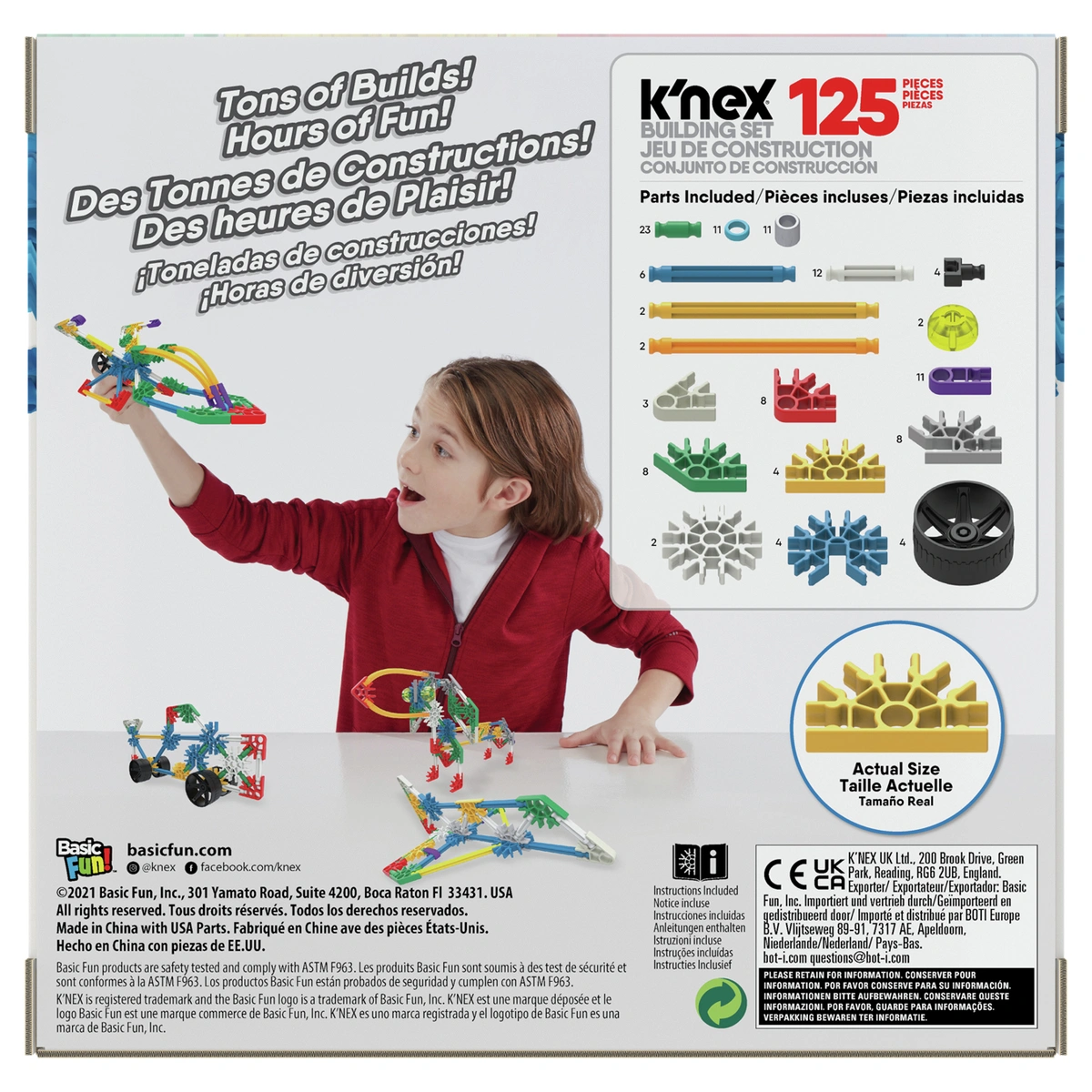 K'NEX Classic 125 pieces 10 Model Beginner Set