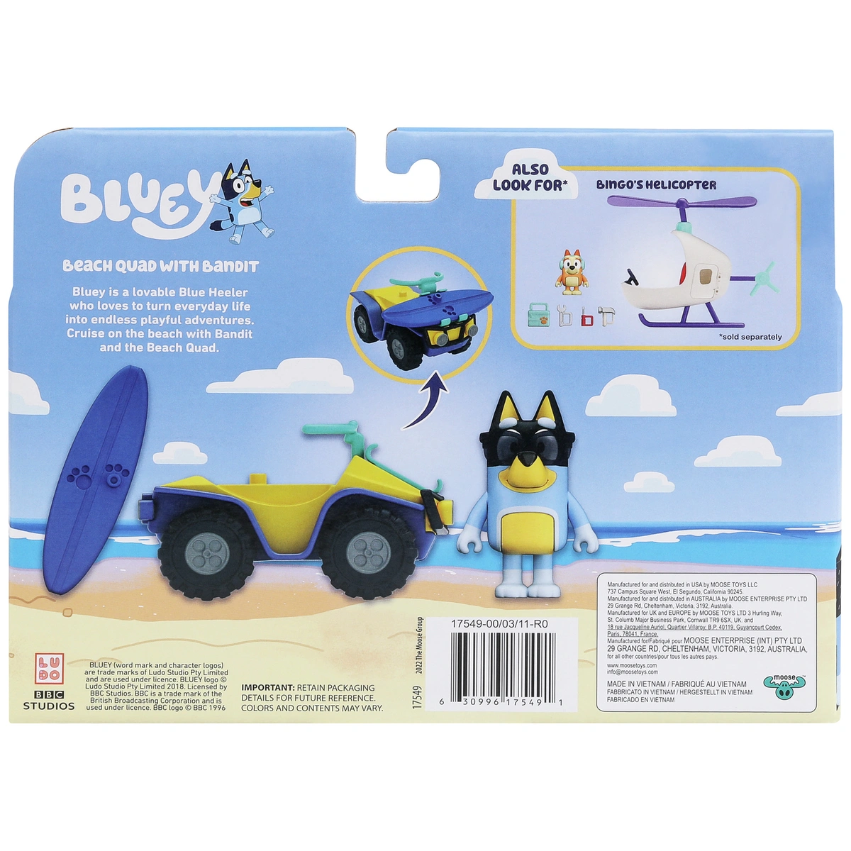 Bluey Beach S9 Vehicle And Figure Beach Squad