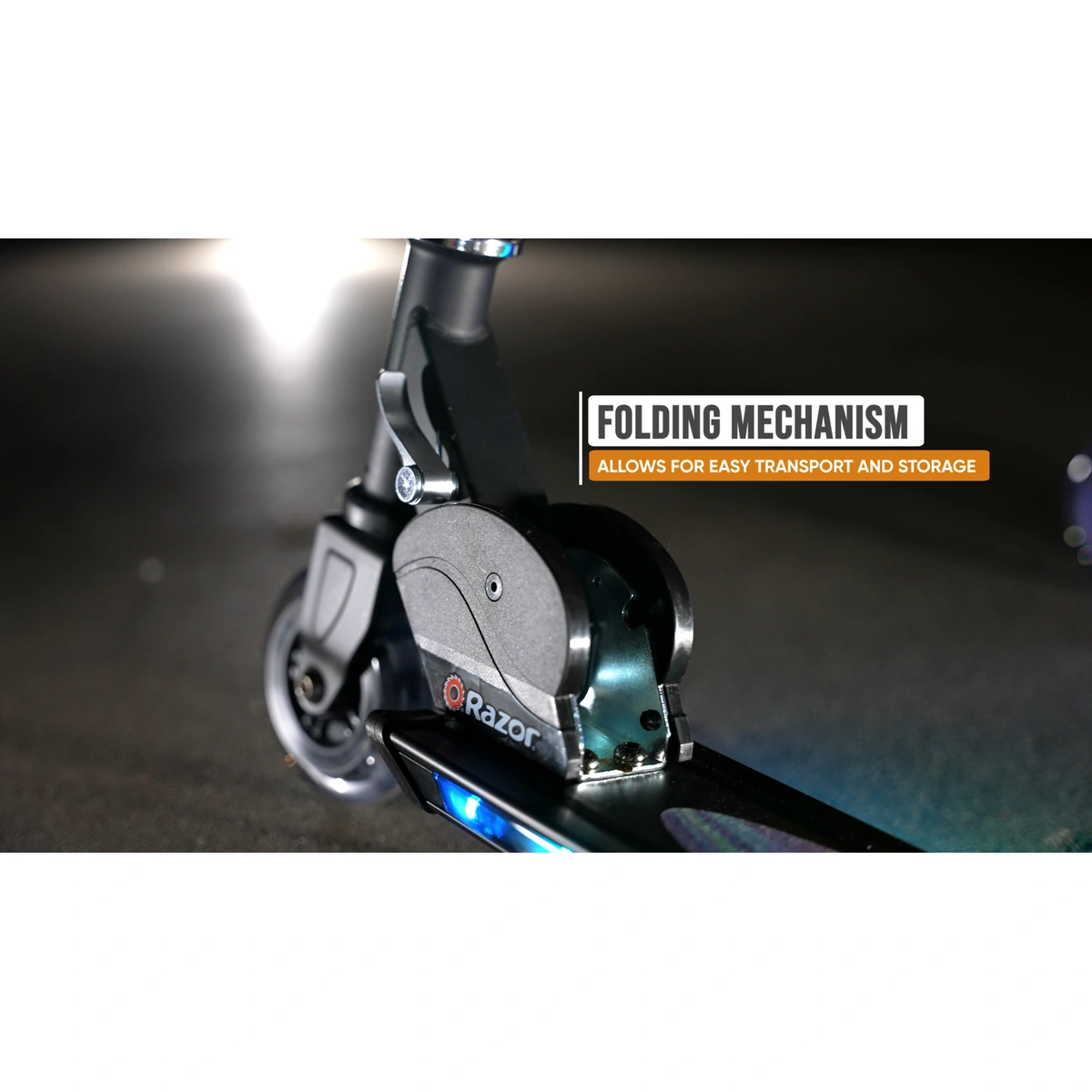 Razor A+ Lightshow Foldable Light Up Scooter - Black