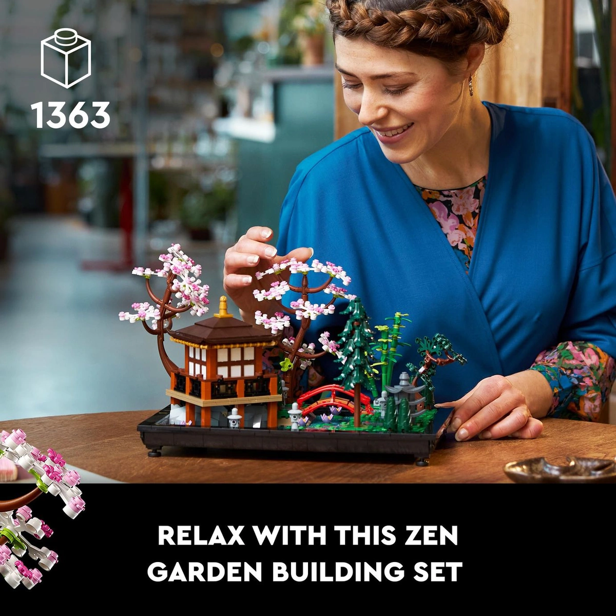 LEGO Icons Tranquil Garden Botanical Set with Flowers 10315