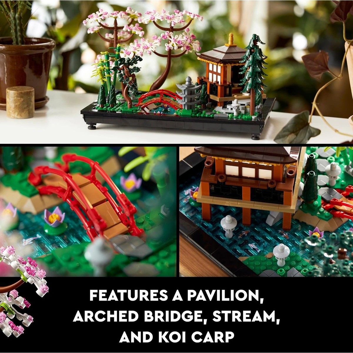 LEGO Icons Tranquil Garden Botanical Set with Flowers 10315