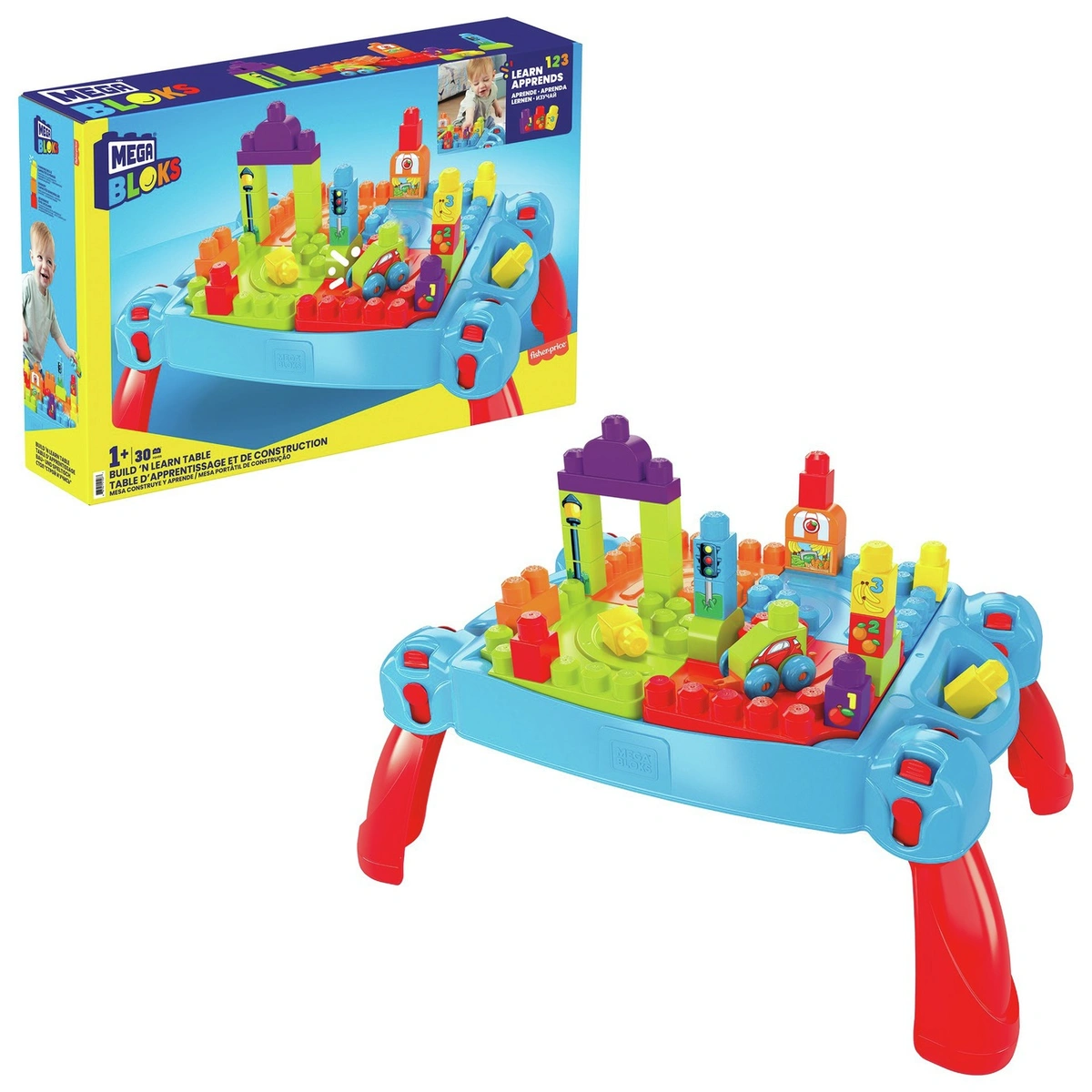 Mega Bloks First Builders Build 'n' Learn Table
