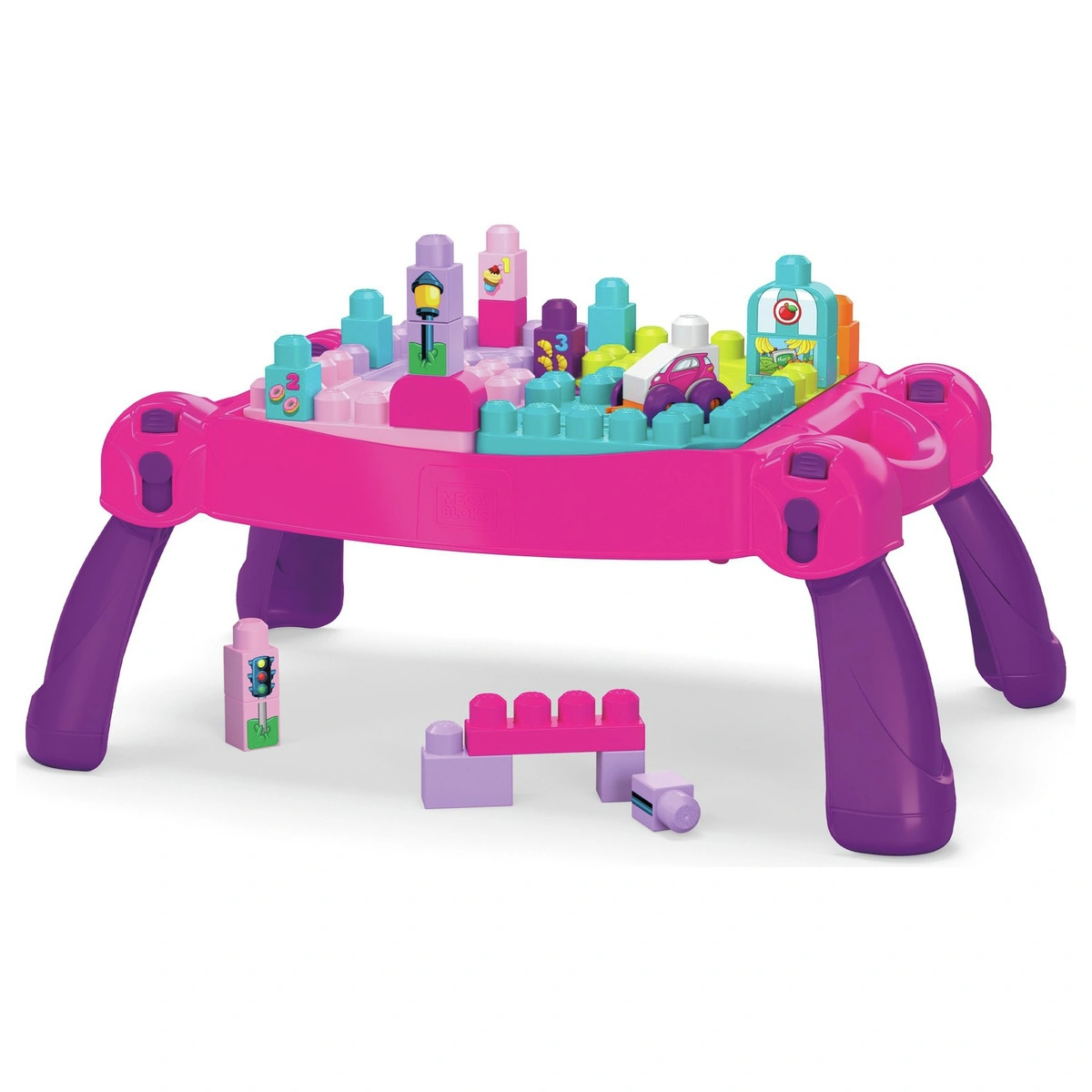 Mega Bloks Build n Learn Table – Pink