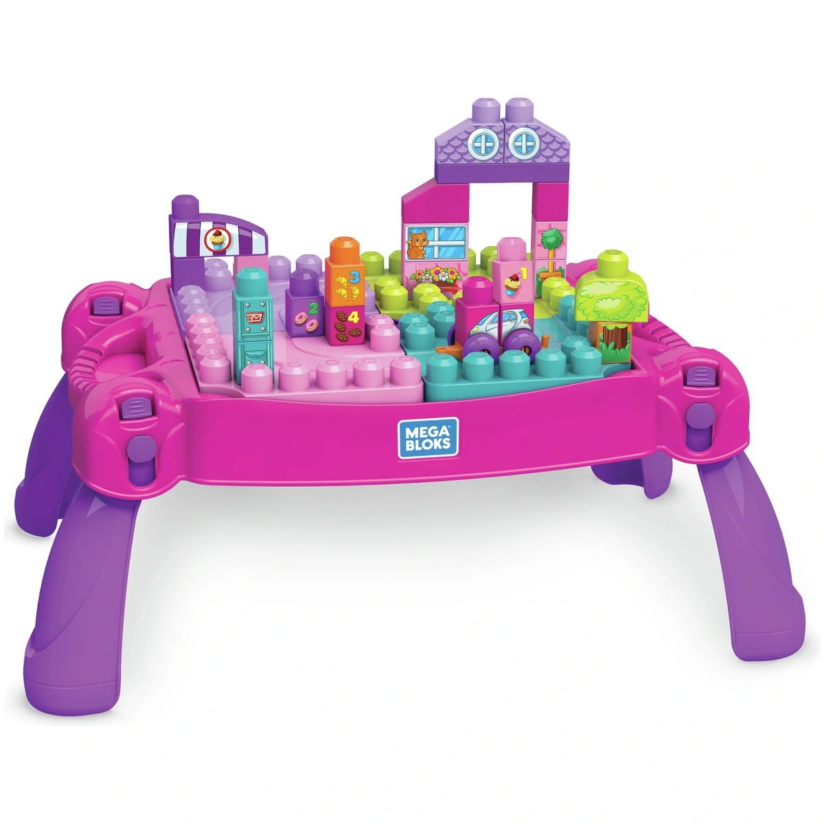 Mega Bloks Build n Learn Table – Pink