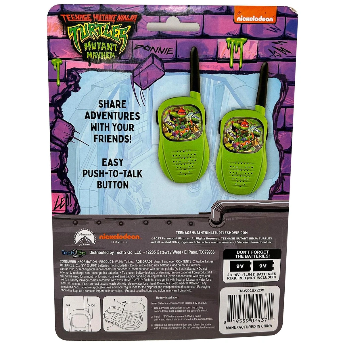 Teenage Mutant Ninja Turtles Walkie Talkies