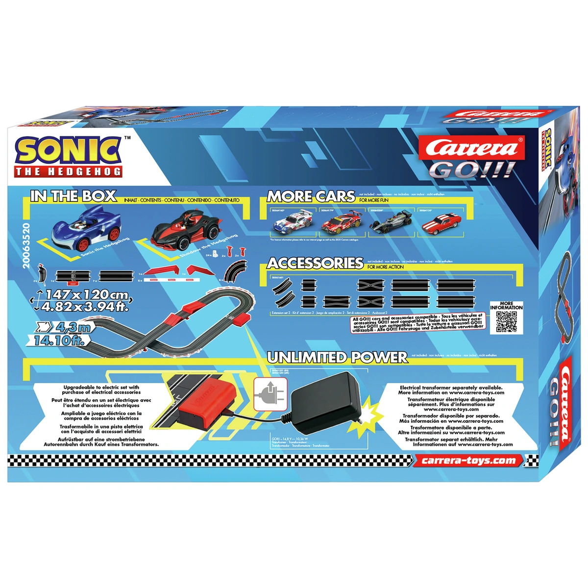 Carrera GO!!! B/O Sonic The Hedgehog 4.3M Slot Racing Set