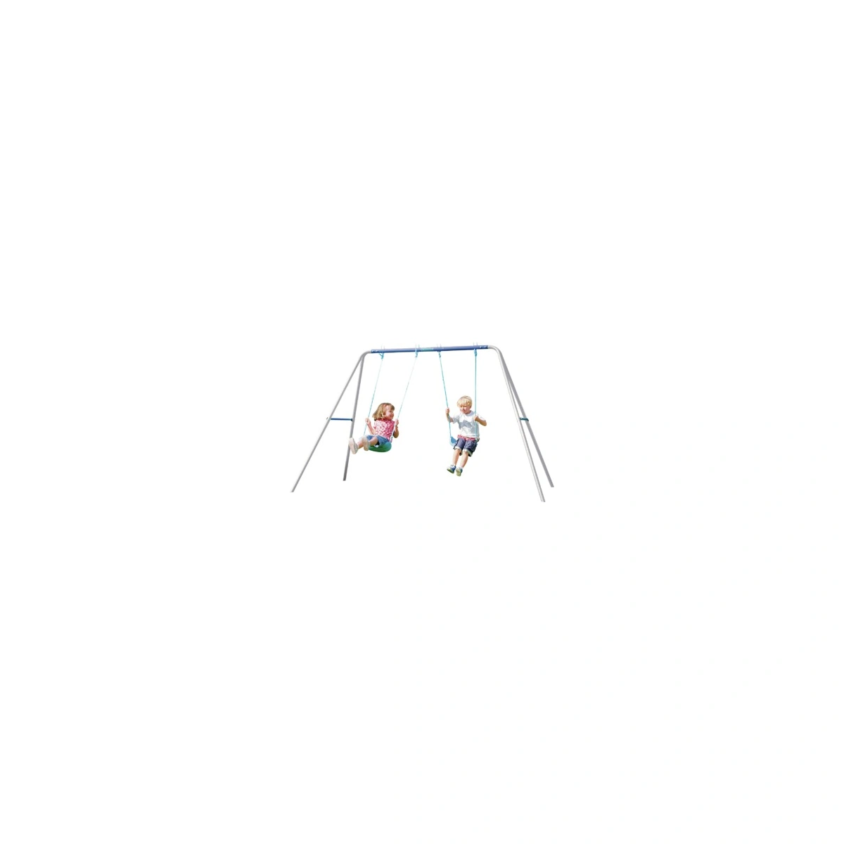 Chad Valley Kids Garden Double Swing Set - Blue