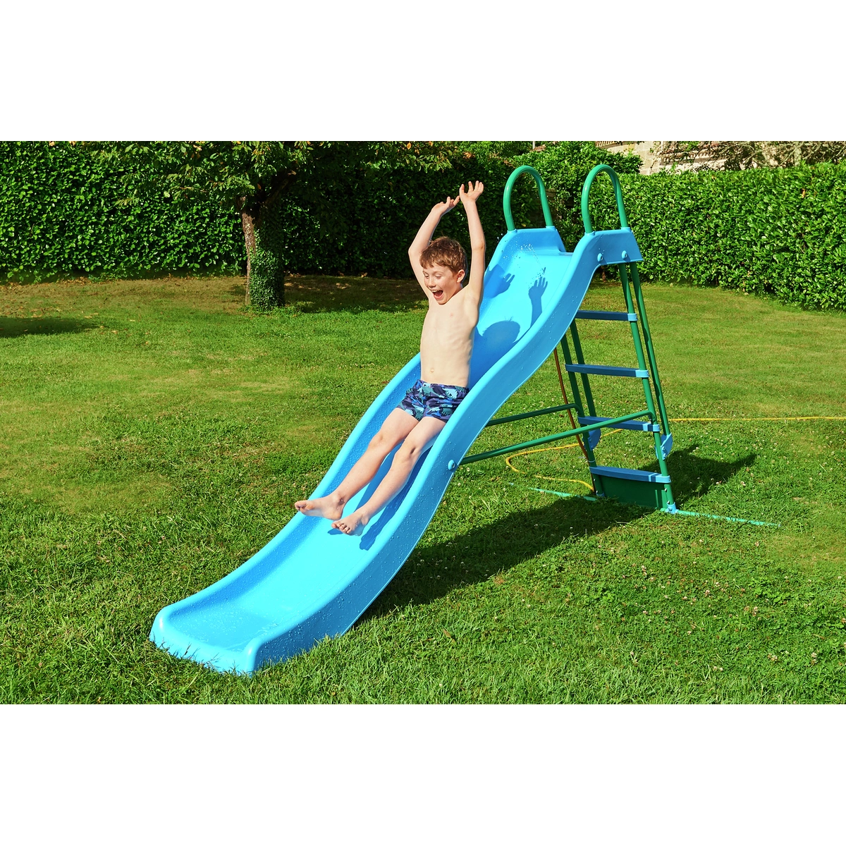 Chad Valley 9ft Kids Wavy Garden Slide - Blue
