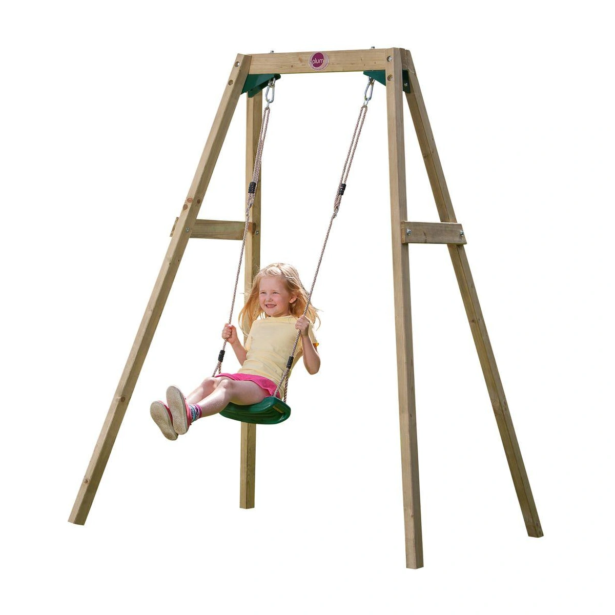 Plum Wooden Single Swing Set