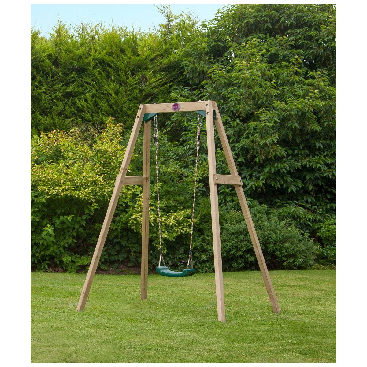 Plum Wooden Single Swing Set