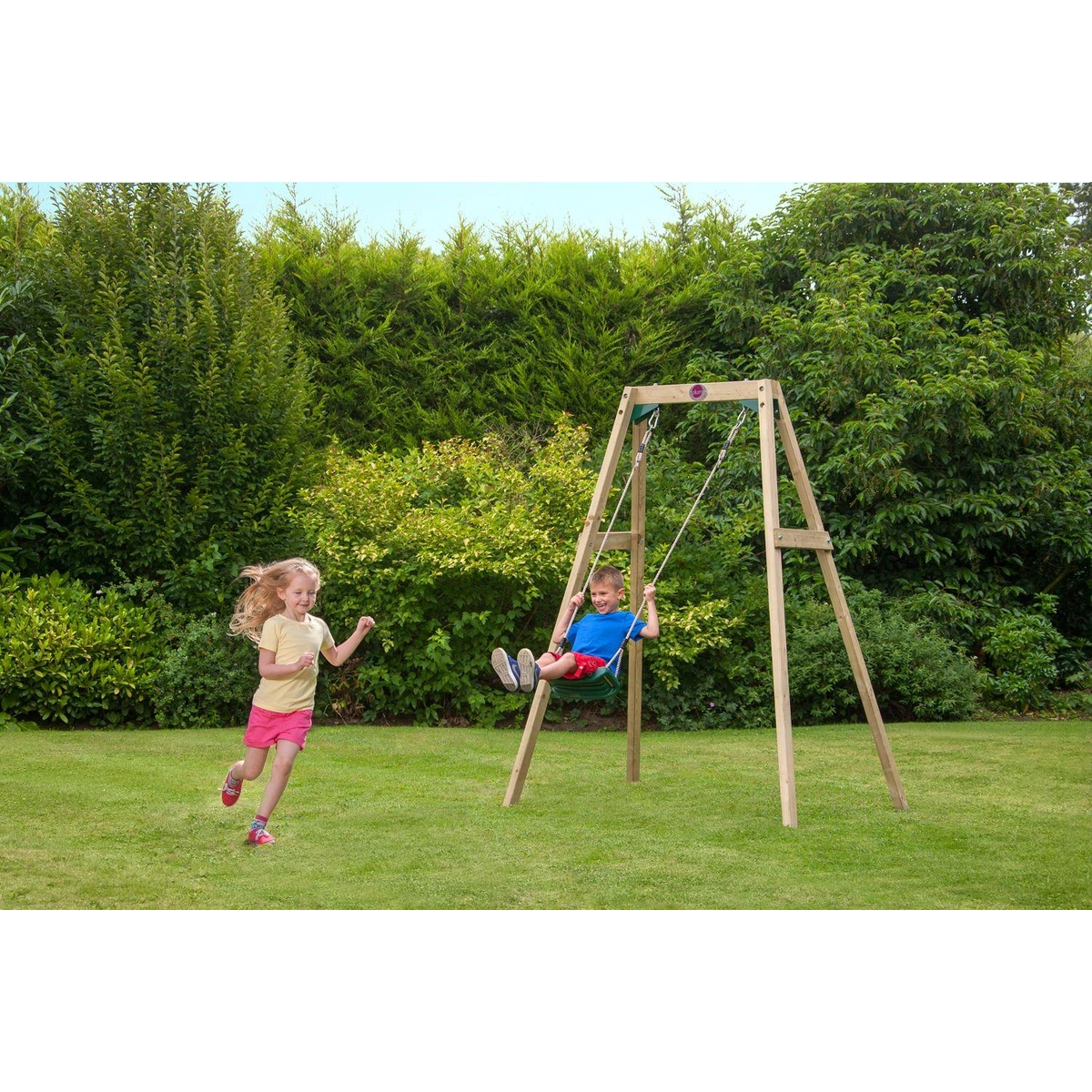 Plum Wooden Single Swing Set