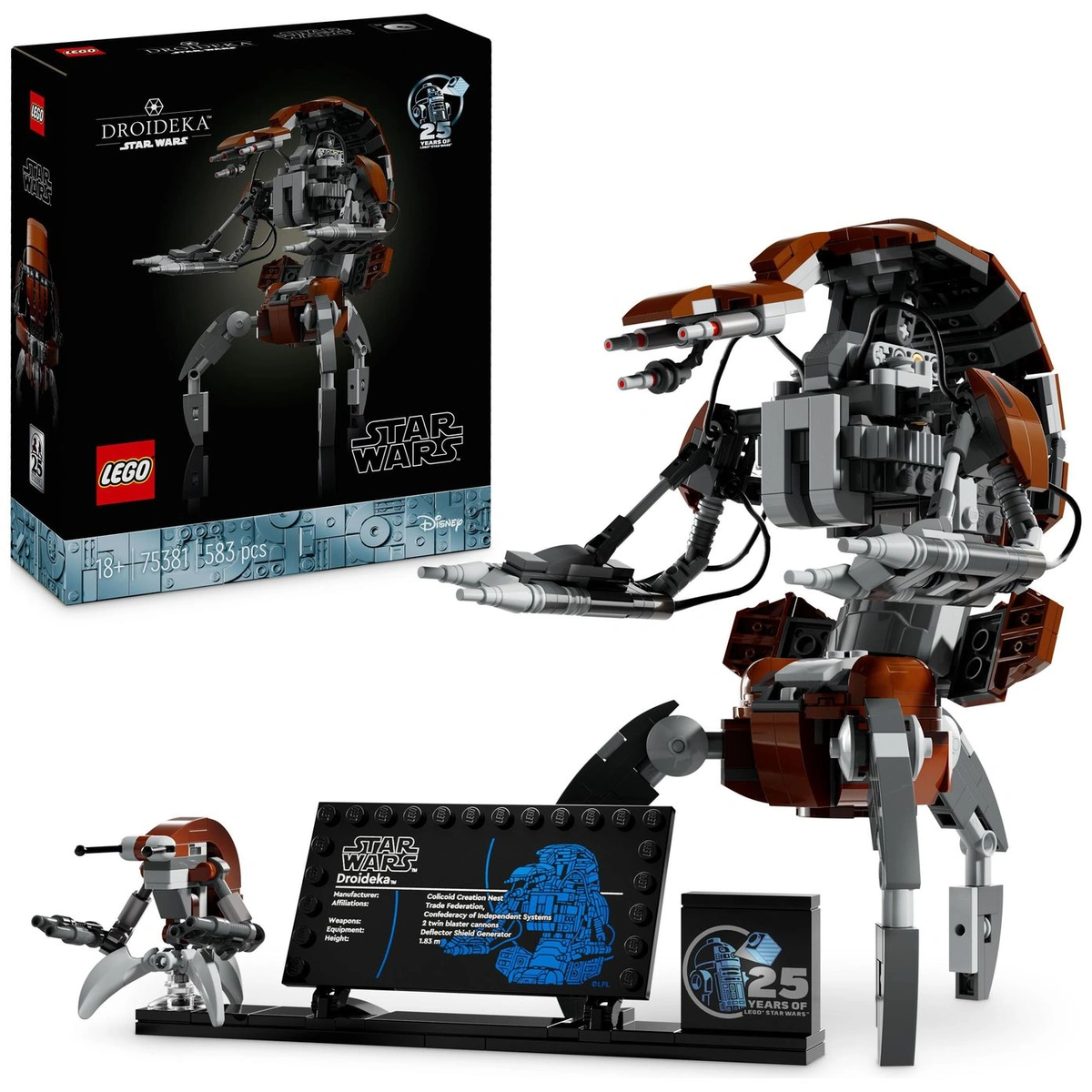 LEGO Star Wars Droideka Model Set for Adults 75381
