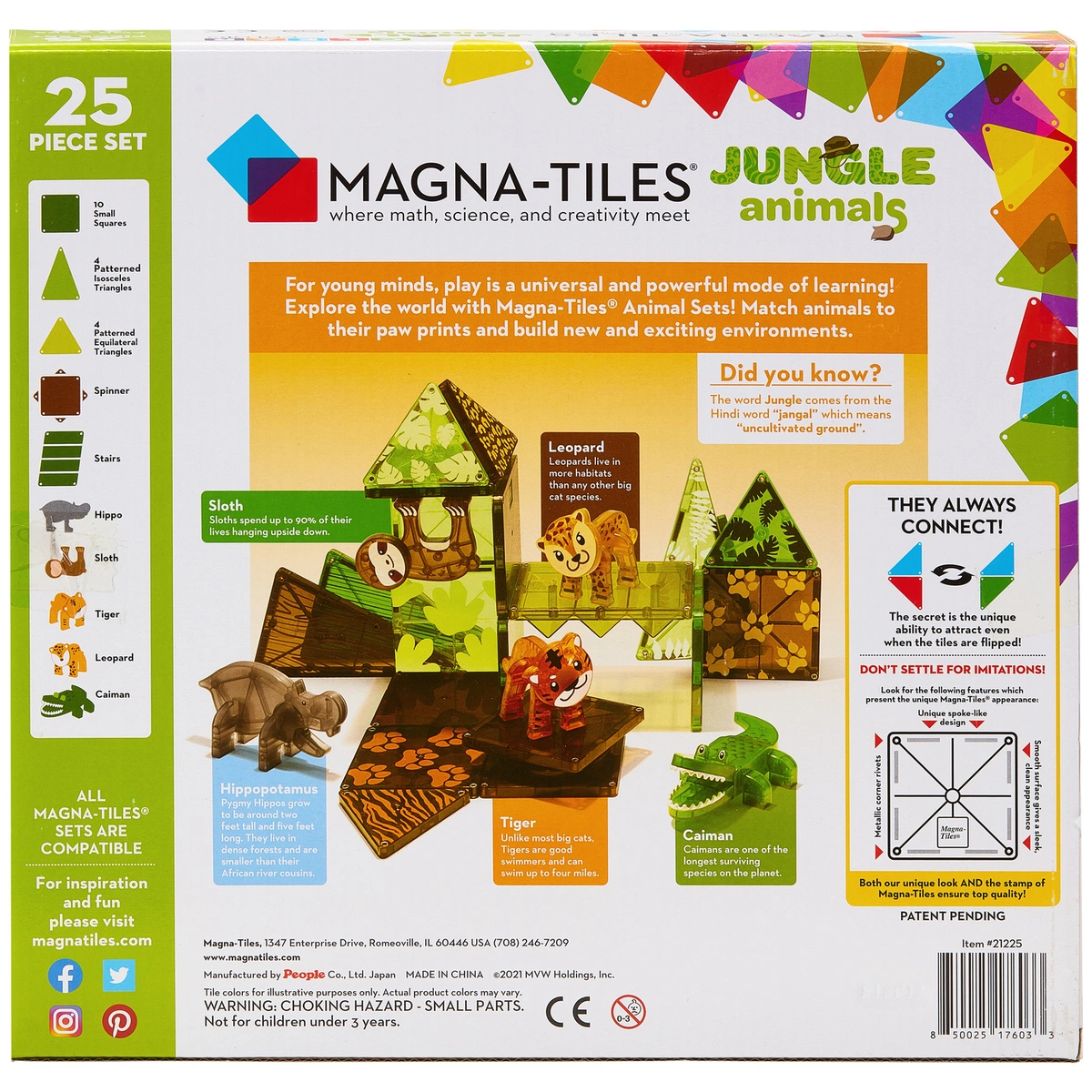 Magna-Tiles Jungle 25 Pieces Set