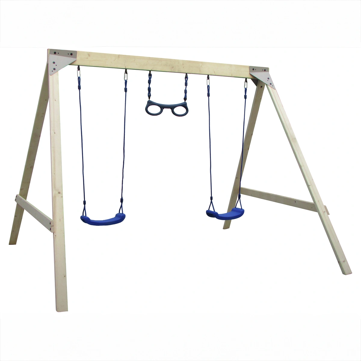 Sportspower Wooden Double Swing and Monkey Bar Set