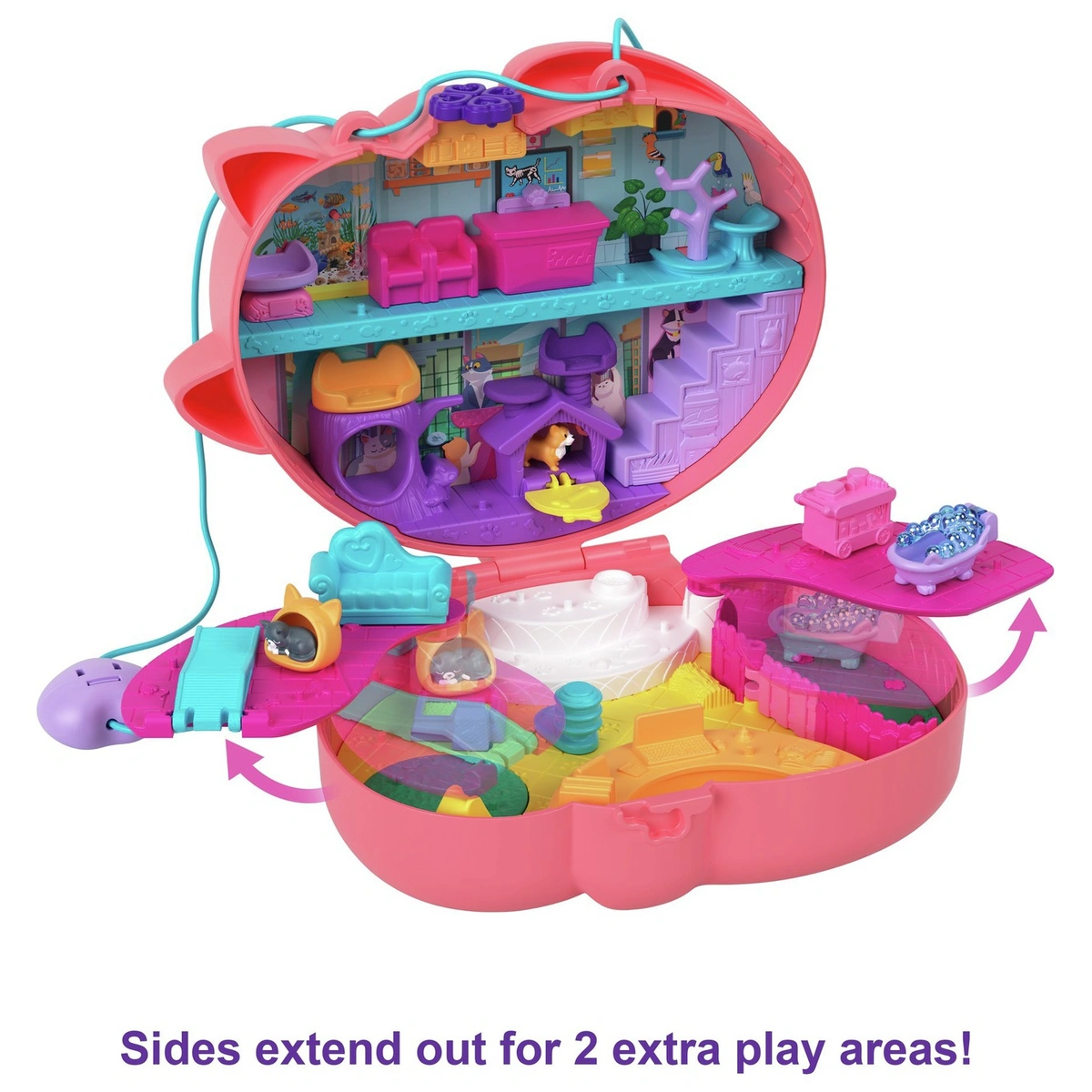 Polly Pocket Cuddly Cat Wearable Purse Compact