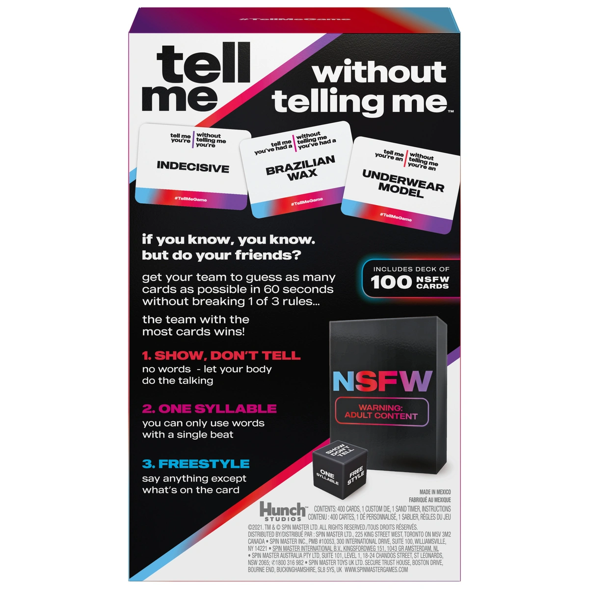 Tell Me Without Telling Me Party Game