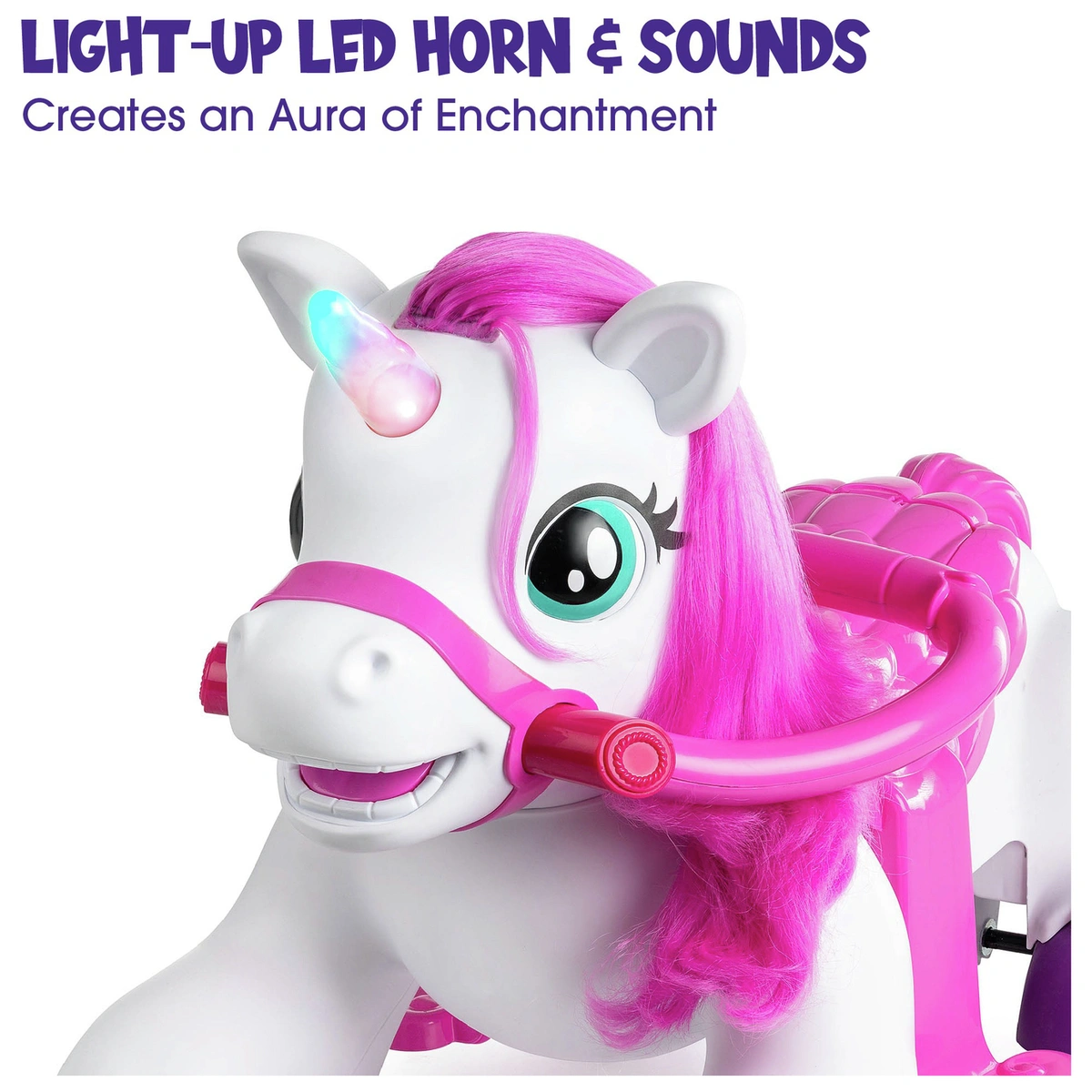 Xootz Magical Unicorn Ride-On Toy - White