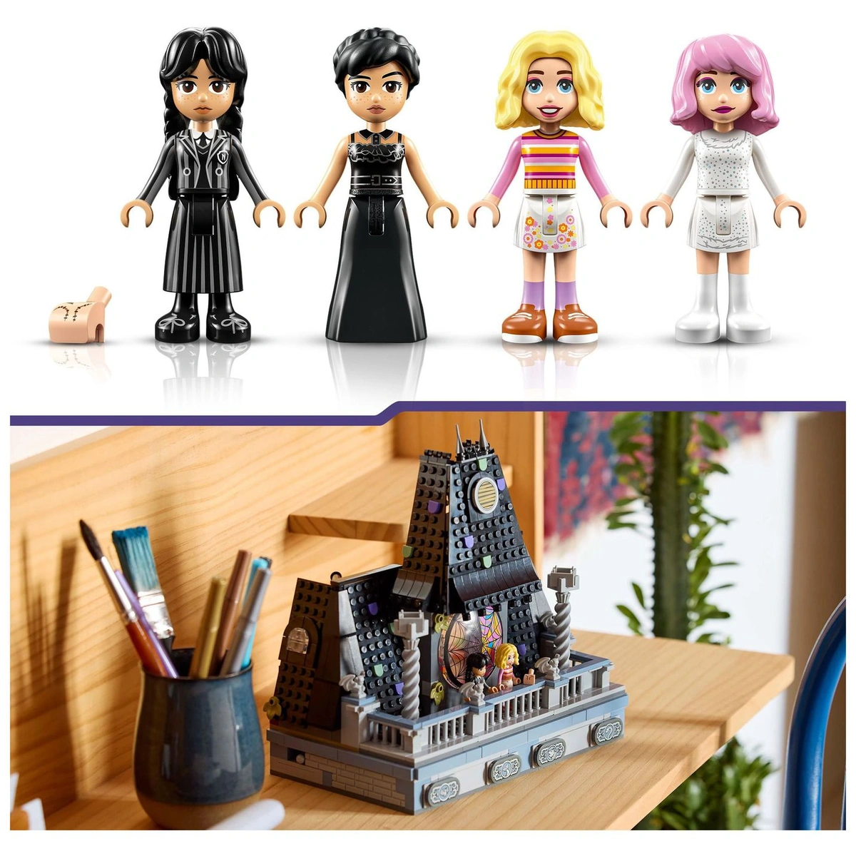 LEGO Wednesday & Enid's Dorm Room Set with Mini-Dolls 76781