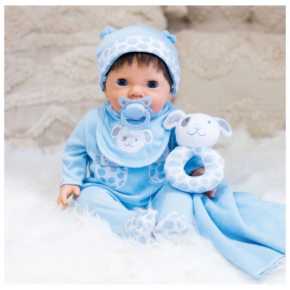 Tiny Treasures Dolls Blue Layette Set