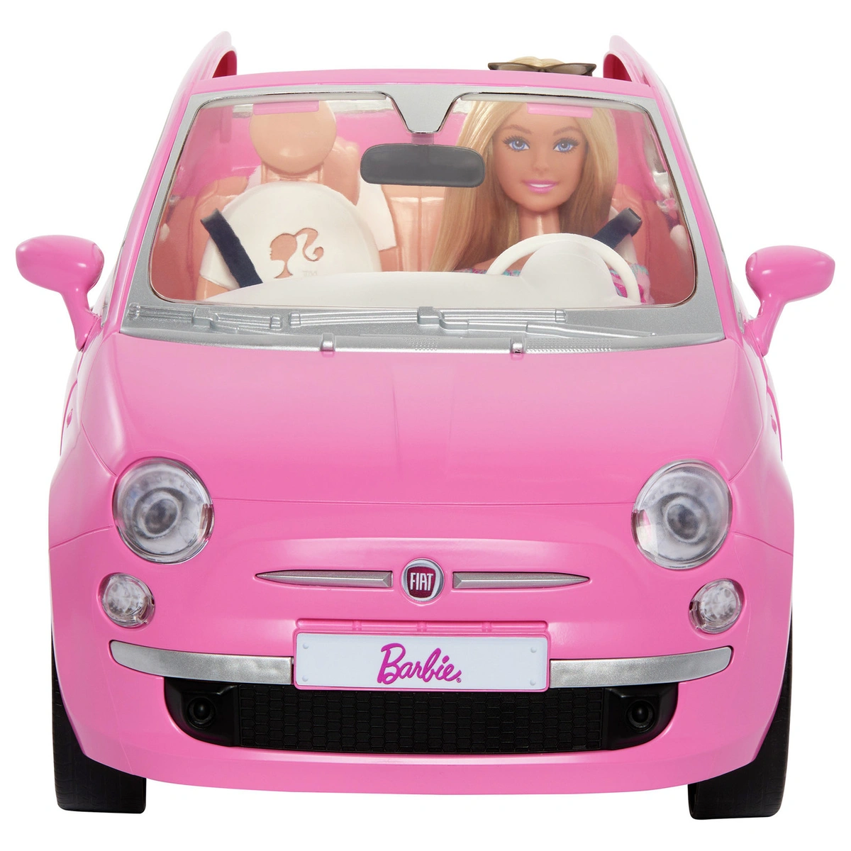 Barbie Doll & Fiat 500 Vehicle Toy Car Playset