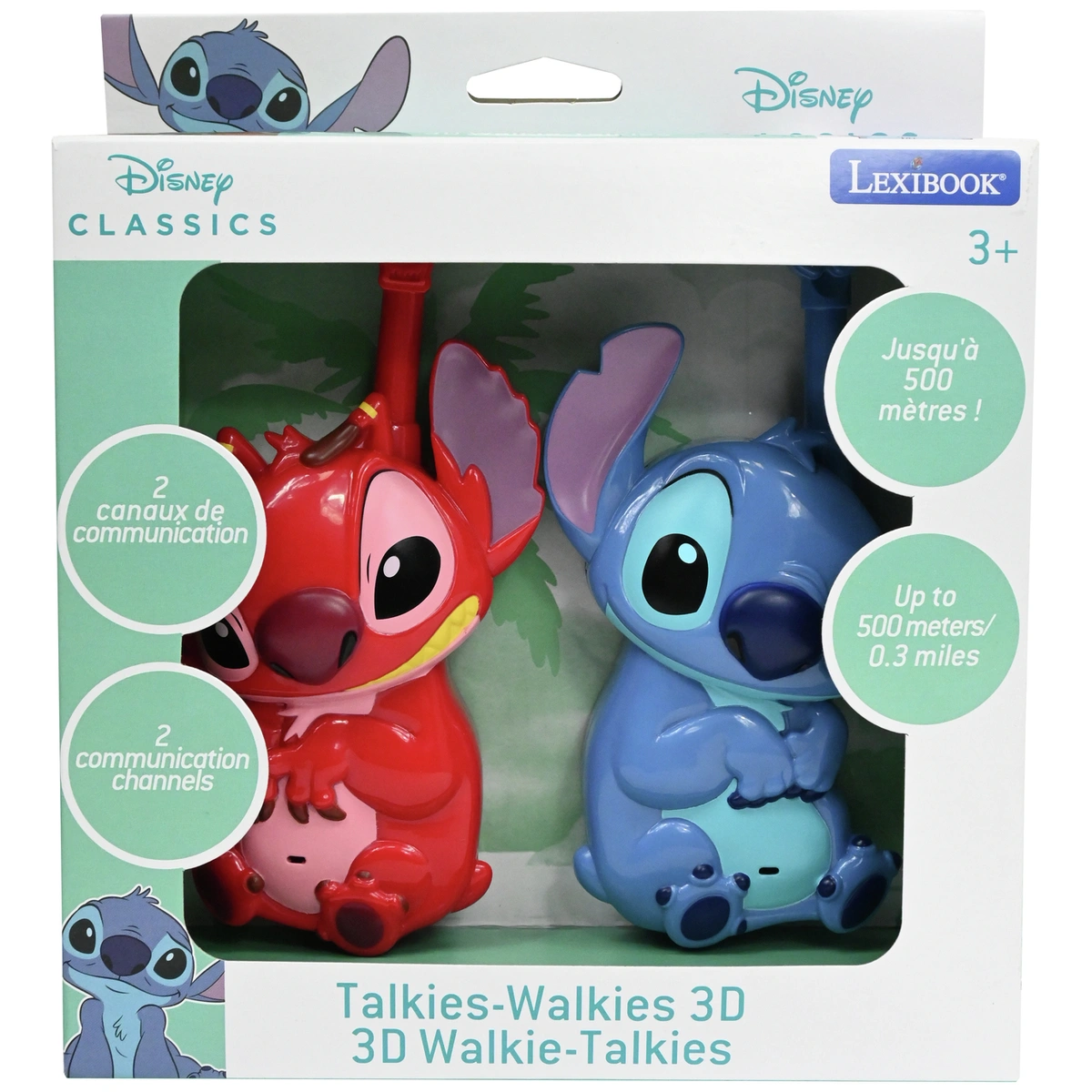 Disney Stitch 500 M 3 D Walkie Talkies