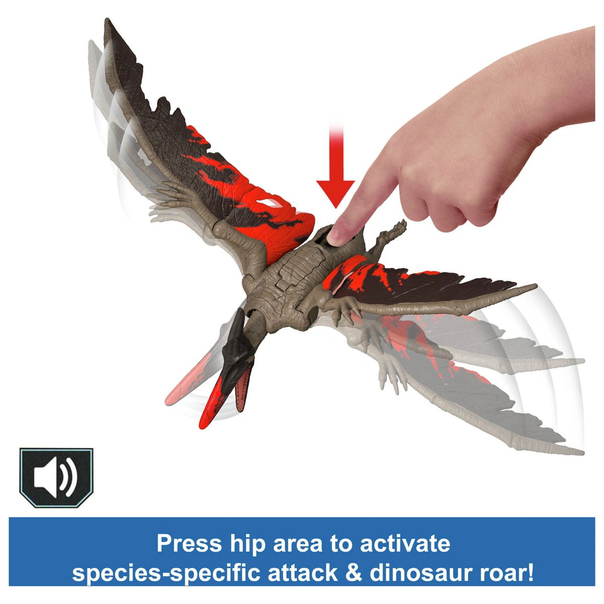 Jurassic World Dinosaur Wild Roar Pteranodon Action Figure