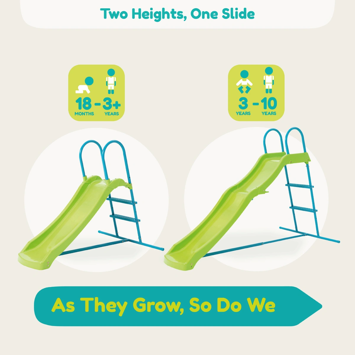TP Toys 6ft Small to Tall Growable Slide