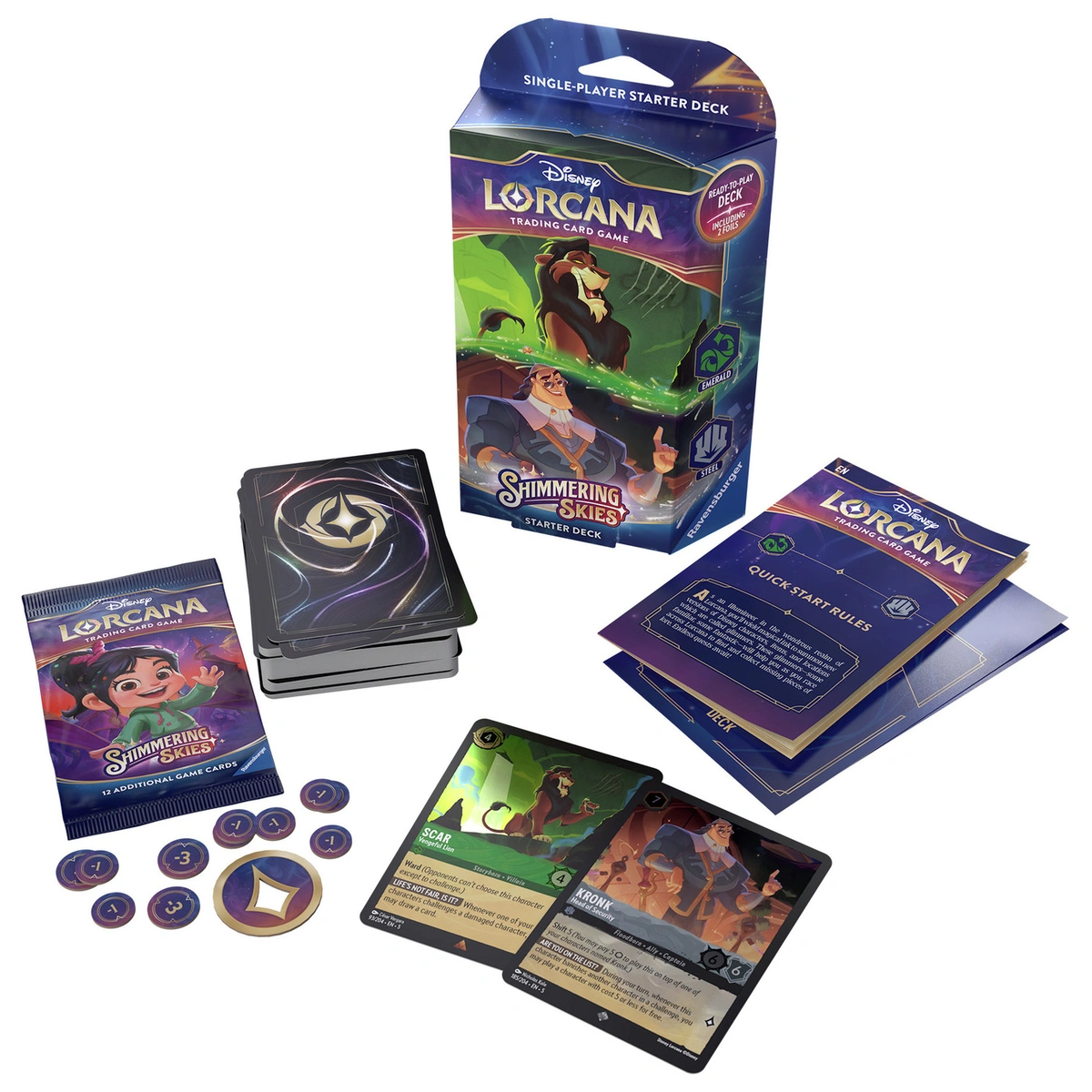 Disney Lorcana Starter Deck Trading Card-Set of 5