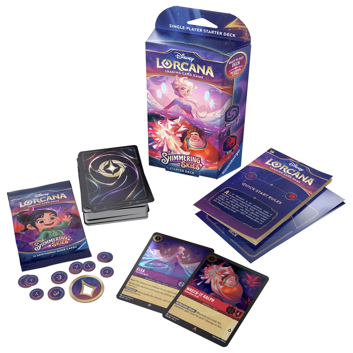 Disney Lorcana Starter Deck Trading Card-Set of 5