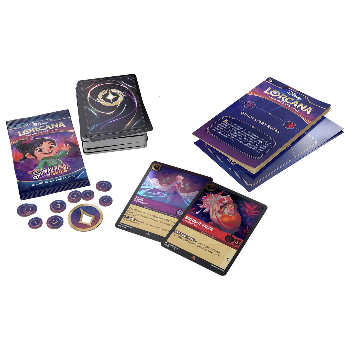 Disney Lorcana Starter Deck Trading Card-Set of 5