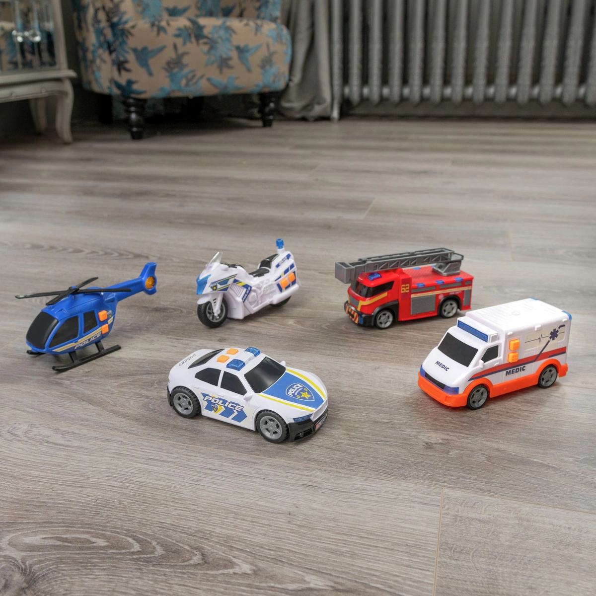 Teamsterz Light and Sound Emergency Team-Pack of 5