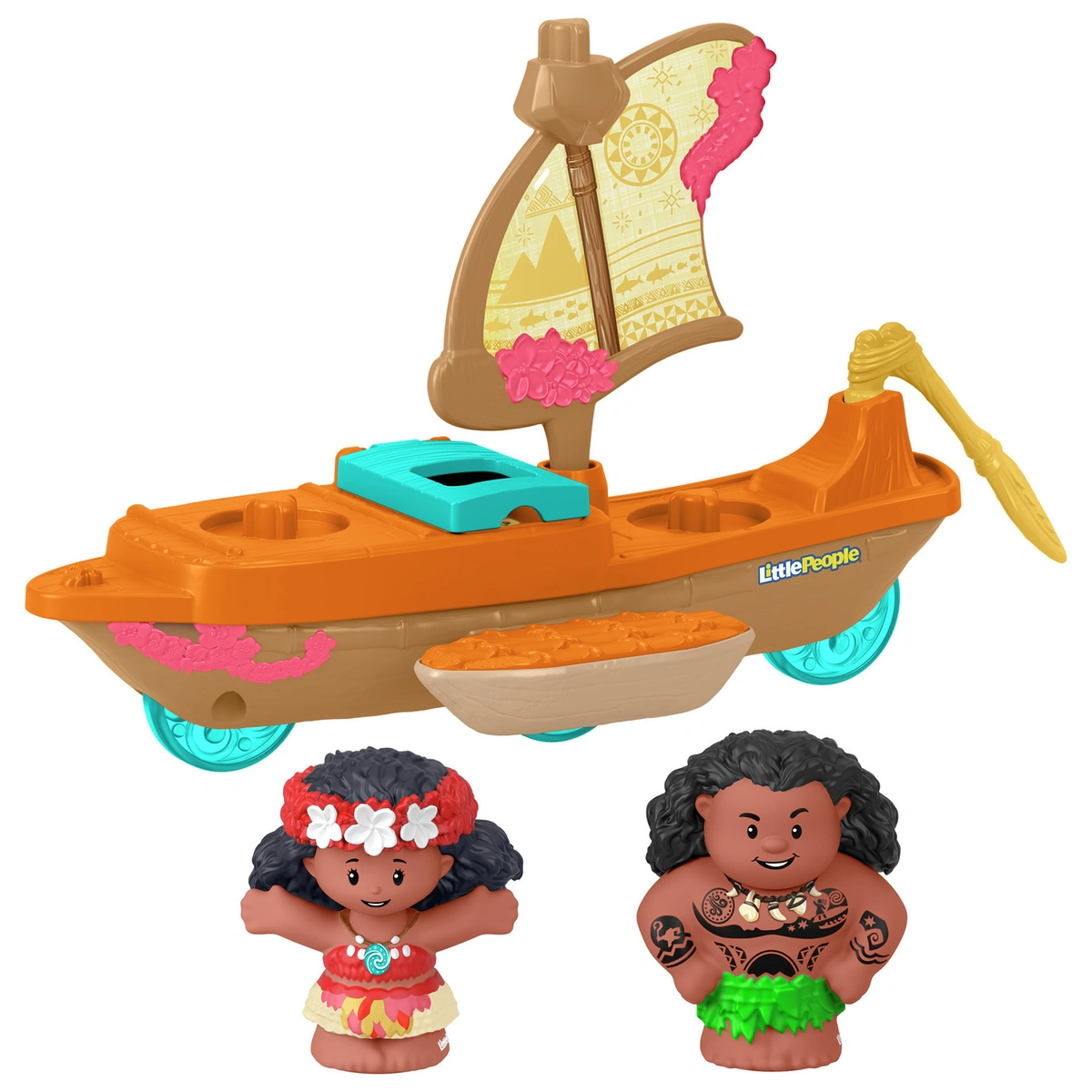 Disney Princess Moana & Maui's Canoe Sail Boat with Figures
