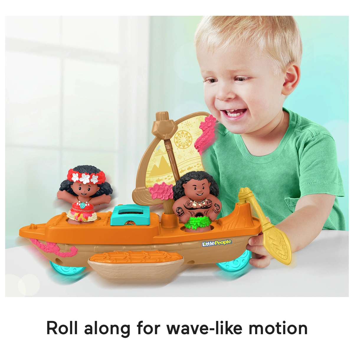 Disney Princess Moana & Maui's Canoe Sail Boat with Figures