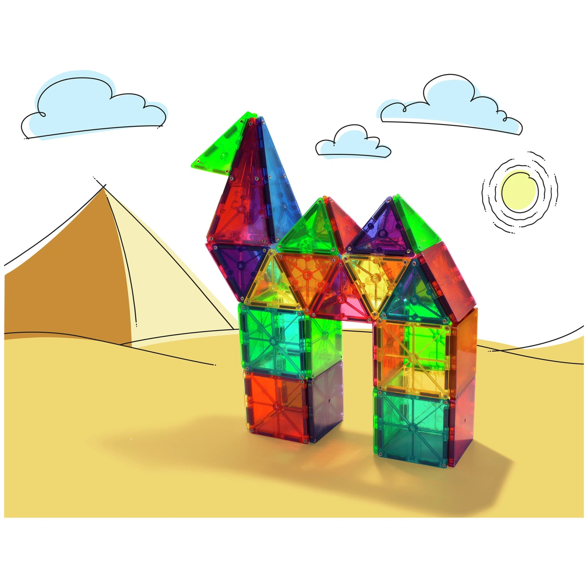 Magna-Tiles Clear 100 Pieces Set Magnetic Toy