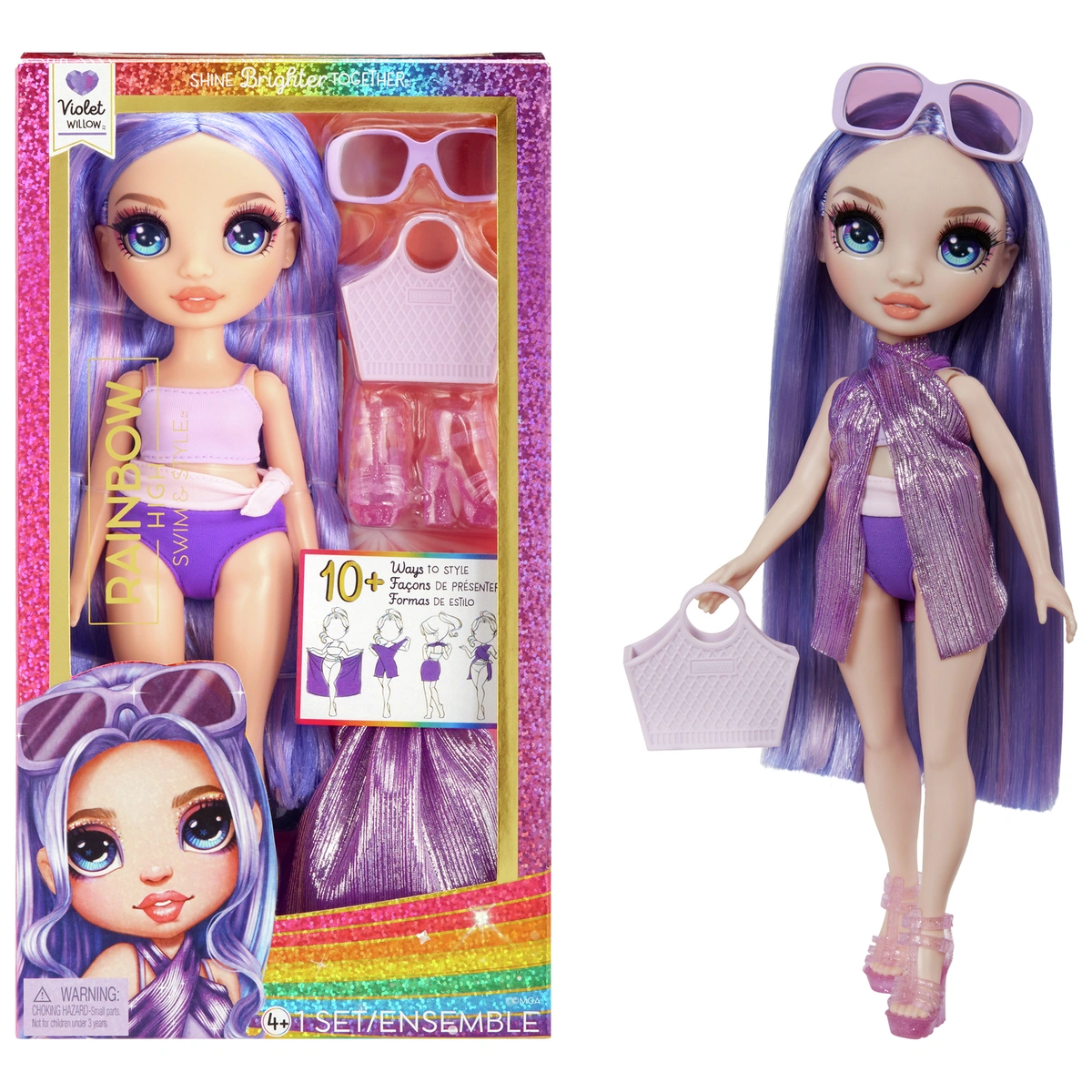 Rainbow High Swim & Style Doll - Violet (Purple) - 27cm
