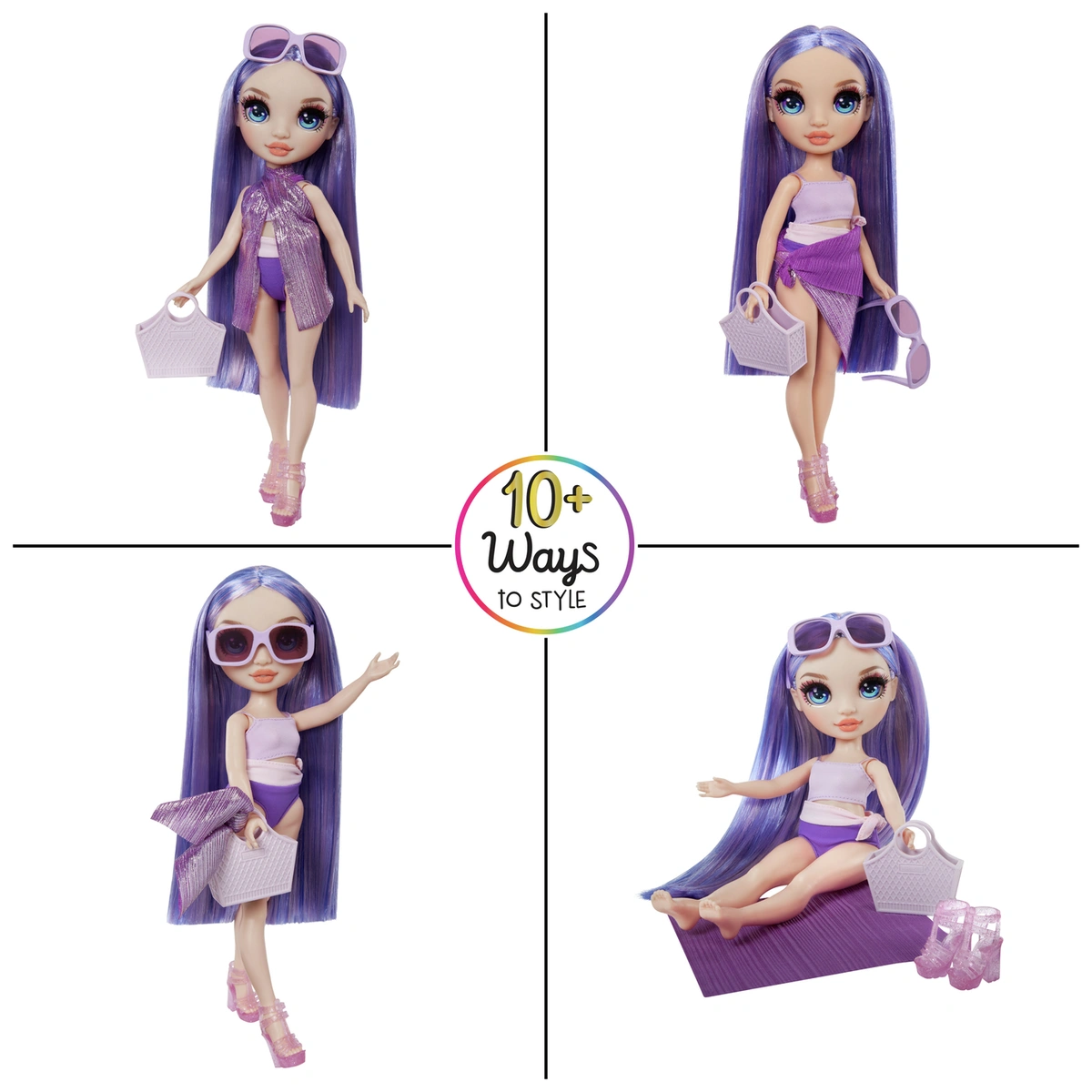 Rainbow High Swim & Style Doll - Violet (Purple) - 27cm