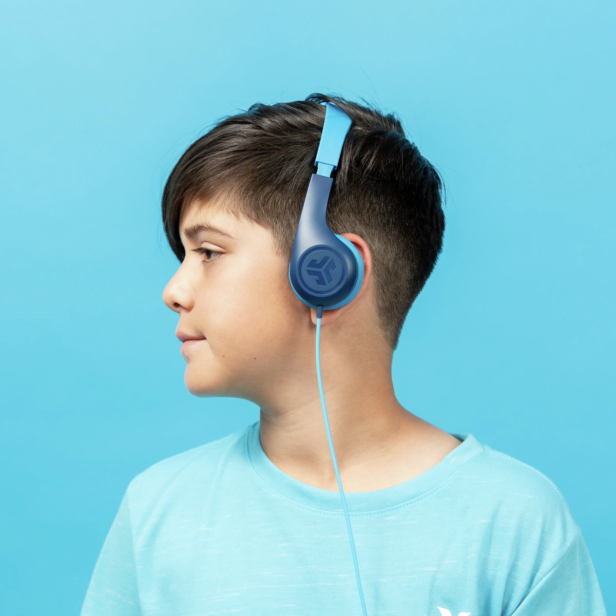 JLab JBuddies Pop Kids Wired On Ear Headphones - Blue