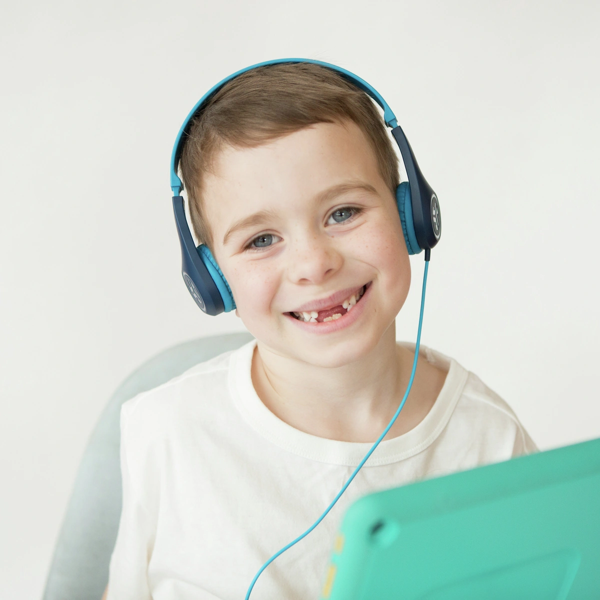 JLab JBuddies Pop Kids Wired On Ear Headphones - Blue