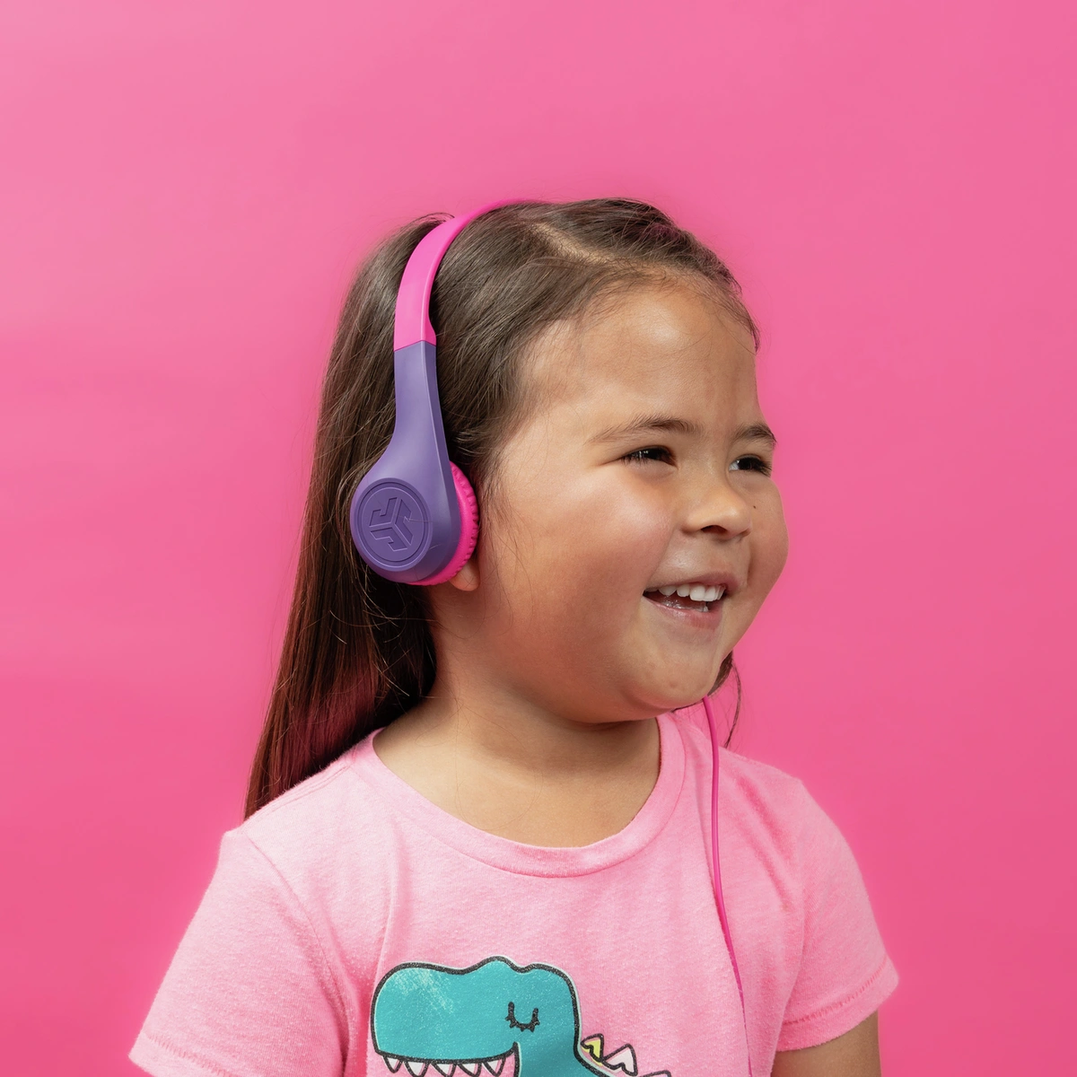 JLab JBuddies Pop Kids Wired On Ear Headphones - Pink