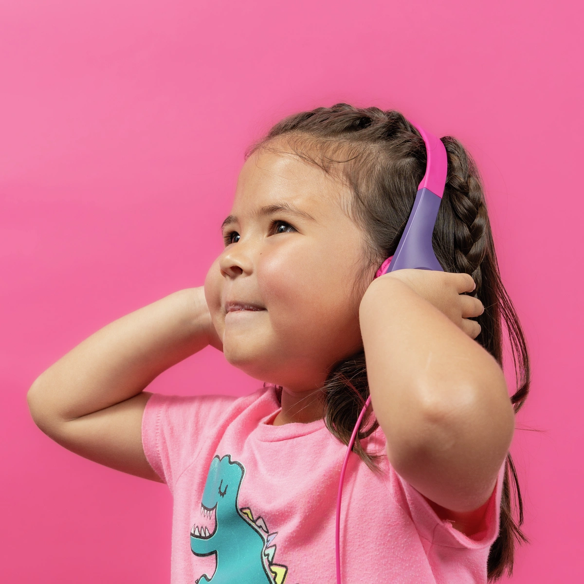 JLab JBuddies Pop Kids Wired On Ear Headphones - Pink