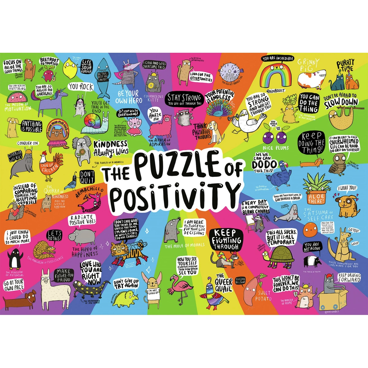 Puzzle of Positivity 1000 Pieces Jigsaw Puzzle