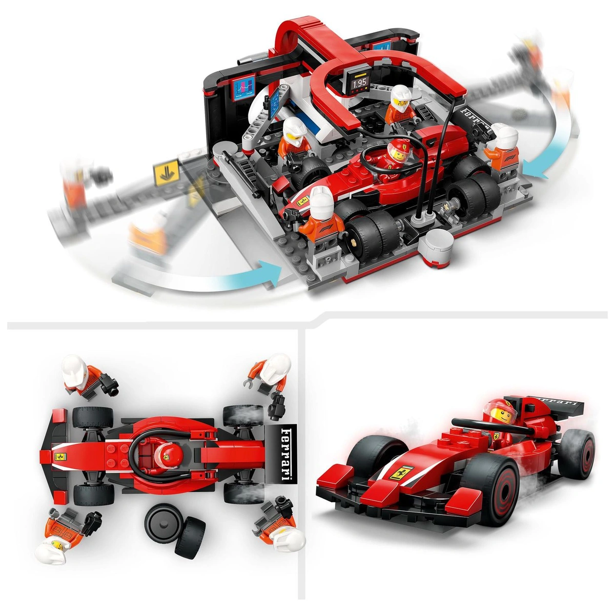 LEGO City F1 Pit Stop & Pit Crew with Ferrari Car Toy 60443