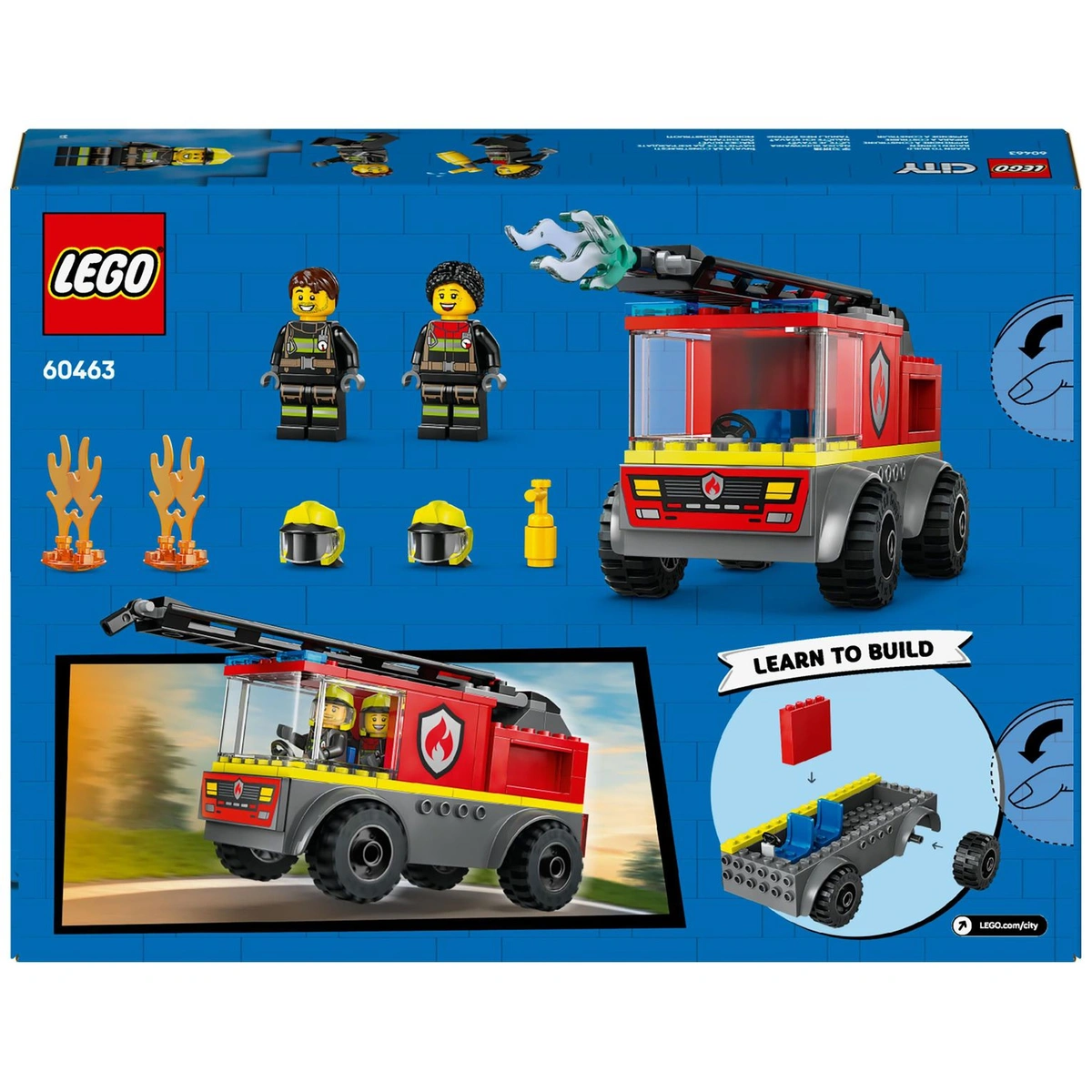 LEGO City Fire Engine with Ladder, Firefighter Toy 60463