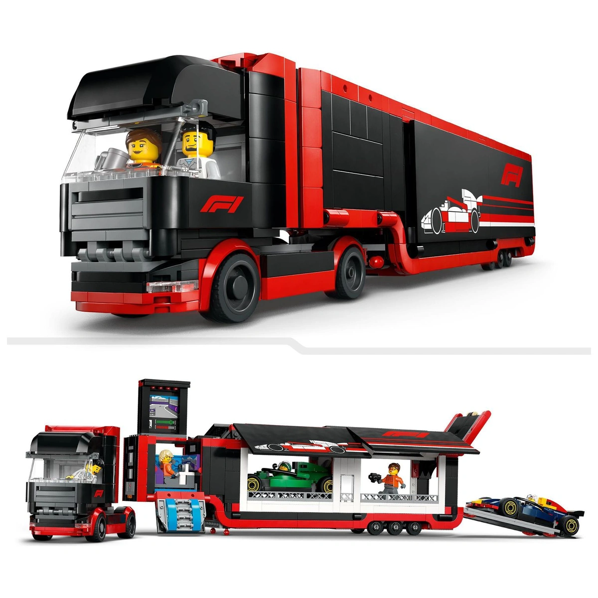 LEGO City F1 Truck with RB20 & AMR24 F1 Cars Playset 60445