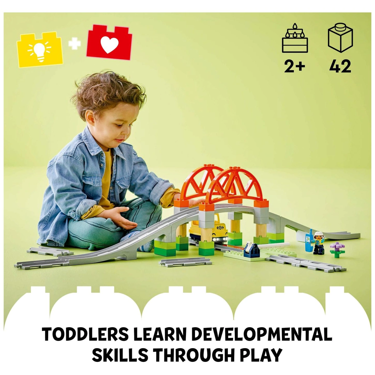 LEGO DUPLO Train Bridge and Tracks Expansion Set Toy 10426