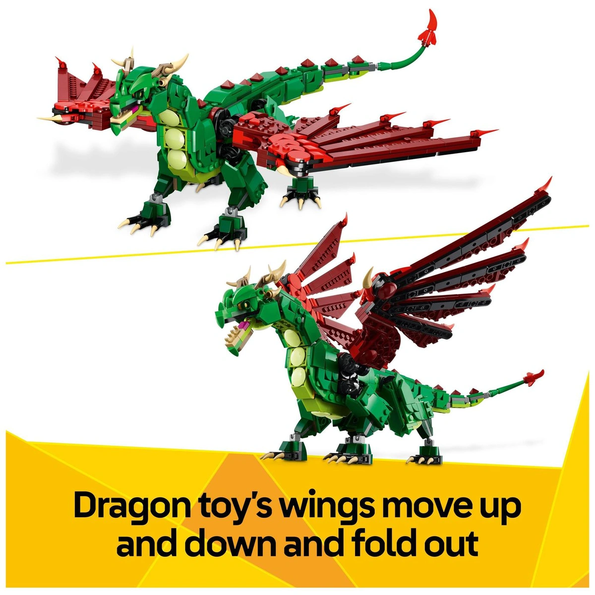 LEGO Creator 3in1 Medieval Dragon Figure, Creative Toy 31161