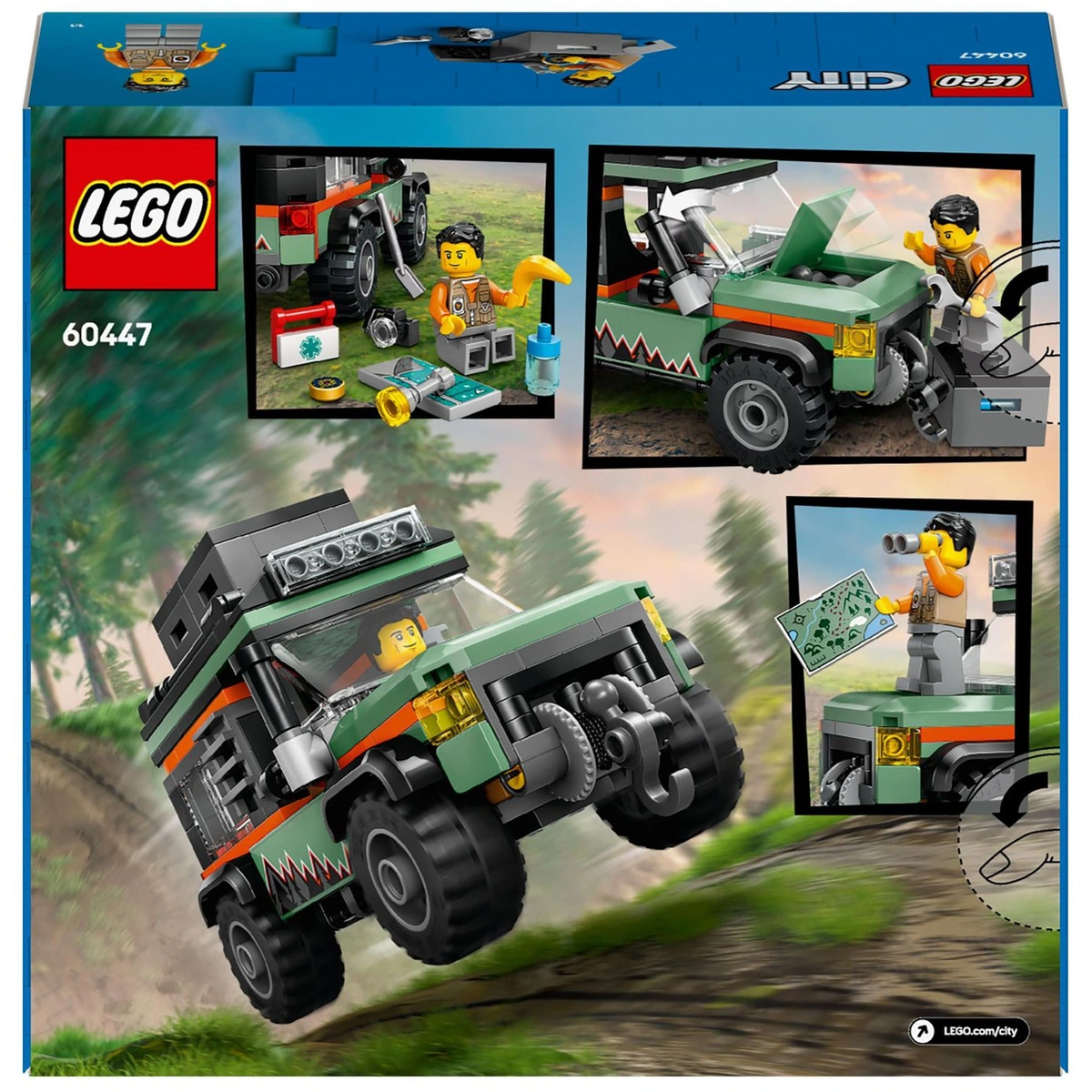 LEGO City Off-Road 4x4 Mountain Truck, Toy Vehicle Set 60447
