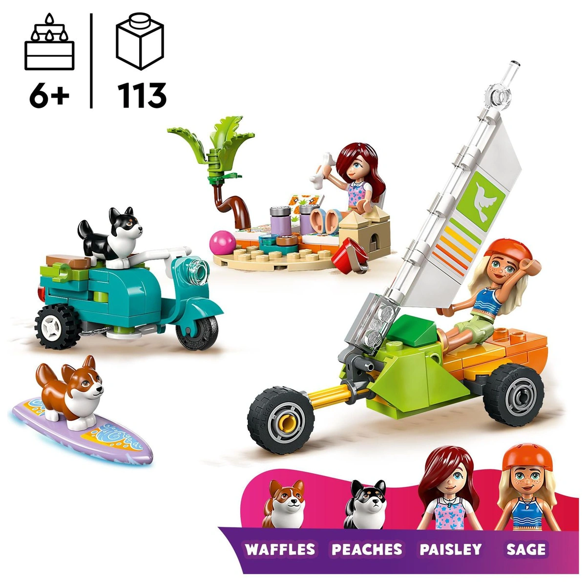 LEGO Friends Surfing Dogs and Scooter Adventure Set 42641