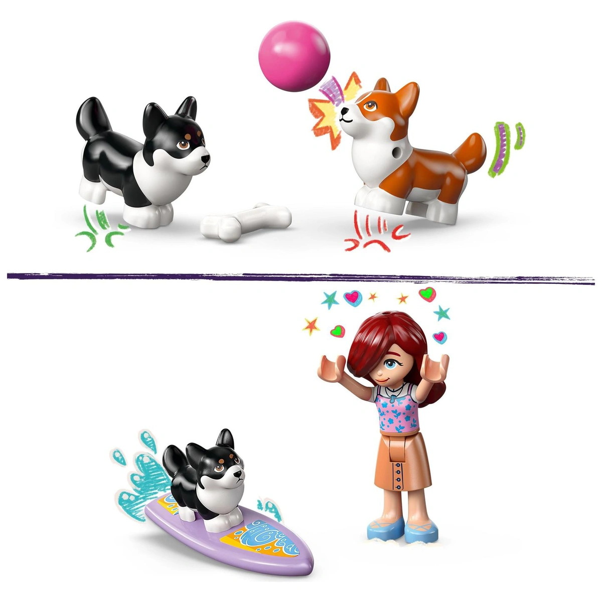 LEGO Friends Surfing Dogs and Scooter Adventure Set 42641
